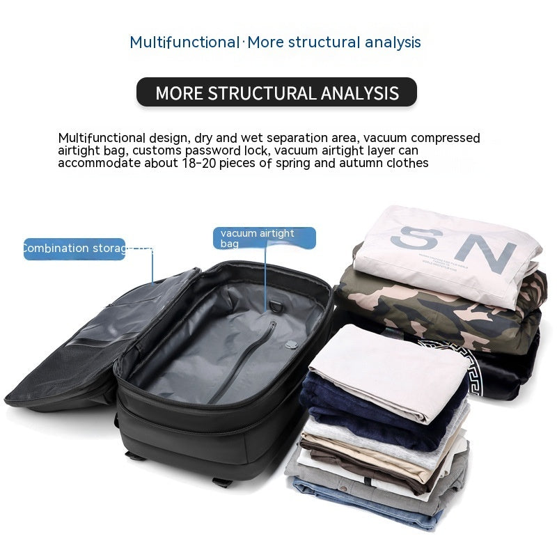 Travel Backpack Men's Business Multifunction Computer Bag Vacuum Compression Large-capacity Backpack anassiri.com