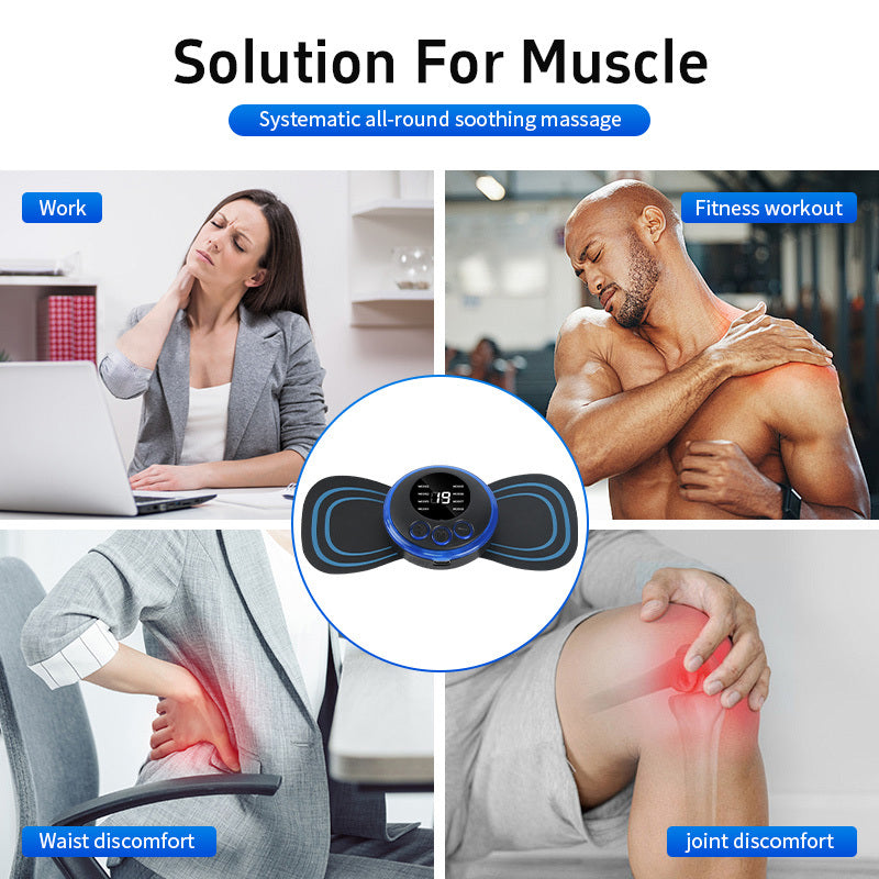 Mini Massage Patch Cervical Massager Shoulder And Neck Massager EMS Portable Pulse Smart Massage Patch 8 Modes 19 Gears anassiri.com