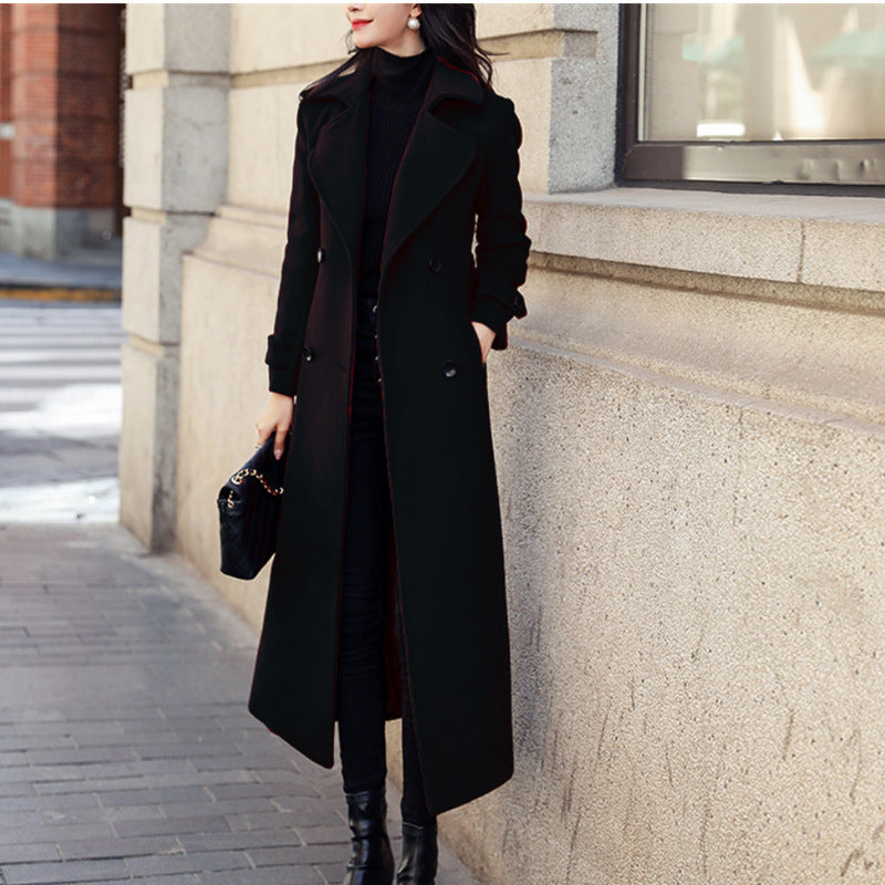 Women's Coat Woolen Extended Suit Collar Trench Coat anassiri.com