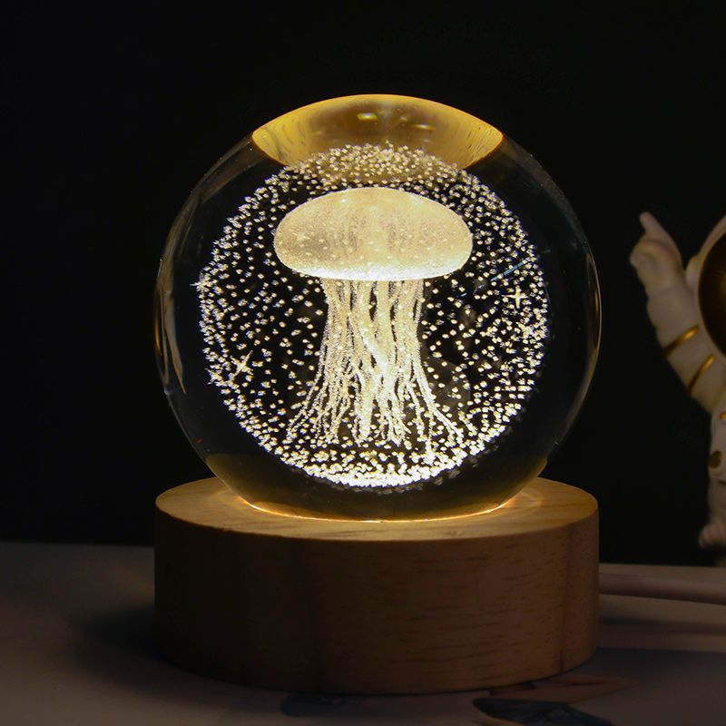 Lampe Cristal 3D Galaxy™ – Système Solaire Gravé & Lumière d’Ambiance Premium anassiri.com