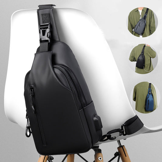 Black Sling Crossbody Backpack Shoulder Bag For Men Chest Bag anassiri.com