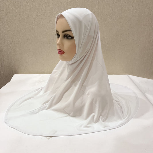 Gentle Thin Face Solid Color Turban Hat Malay Gauze Scarf -   - anassiri.com anassiri.com