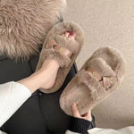 Fluffy Slippers Women's