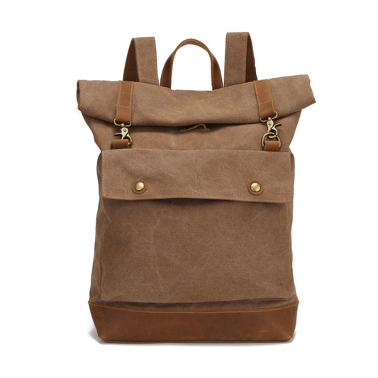 One-shoulder Roll Top Roll Cover Backpack anassiri.com