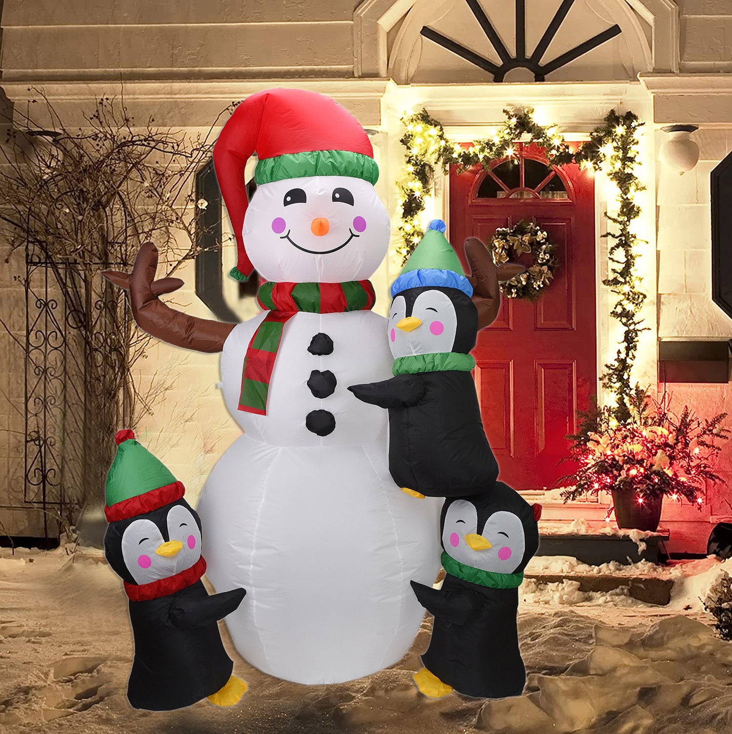 Inflatable Christmas Snowman LED Luminous Ornaments Holiday Decorations anassiri.com