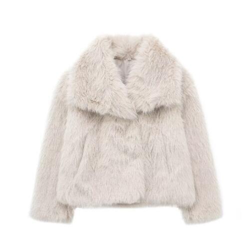 Winter Plush Lapel Coat - Thickened Casual Long Sleeve Outerwear for Women anassiri.com