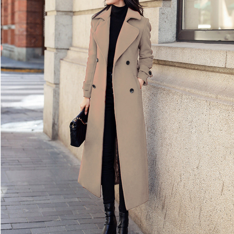 Women's Coat Woolen Extended Suit Collar Trench Coat anassiri.com