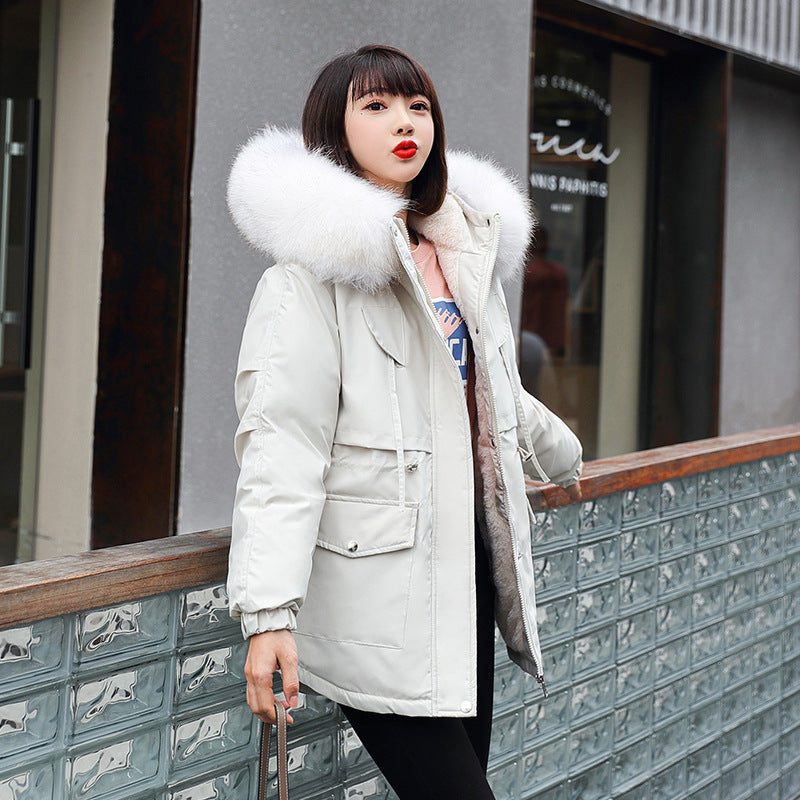 Plush Thick Coat Student Parker Down -   - anassiri.com anassiri.com
