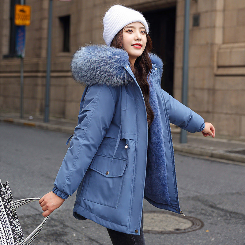 Plush Thick Coat Student Parker Down -   - anassiri.com anassiri.com