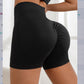 Women's Fashion Seamless Peach Tight High Waist Sports And Fitness Shorts