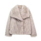 Winter Plush Lapel Coat - Thickened Casual Long Sleeve Outerwear for Women