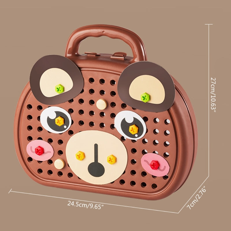 Children's Disassembling Tool Box Nut DIY Pallet Building Block Toy  anassiri.com