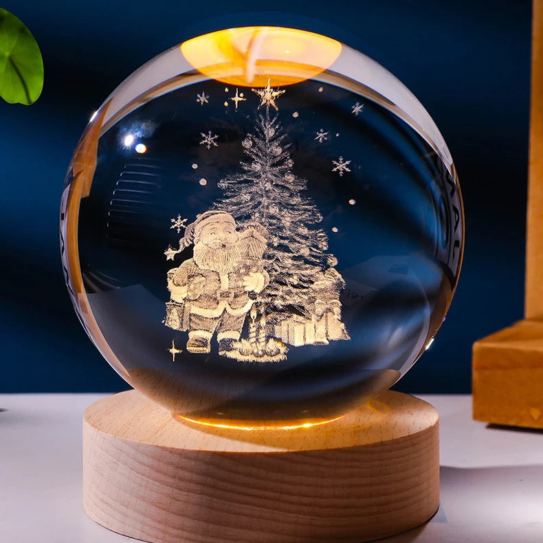 Lampe Cristal 3D Galaxy™ – Système Solaire Gravé & Lumière d’Ambiance Premium anassiri.com