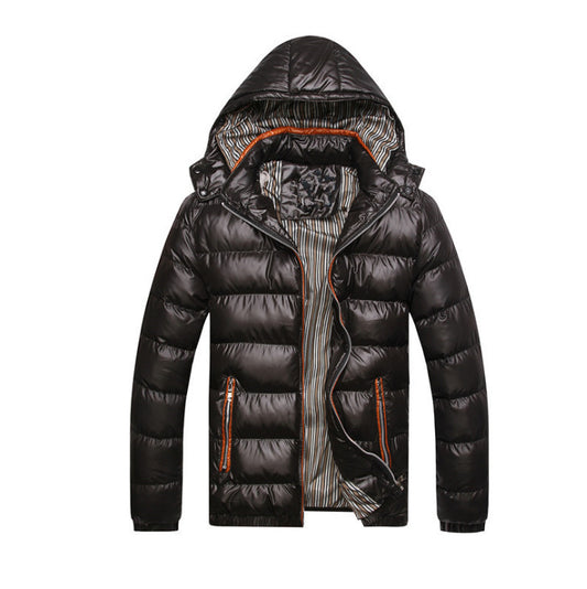 Men's fashion hooded plus size casual padded jacket -  Montant hommes - anassiri.com anassiri.com