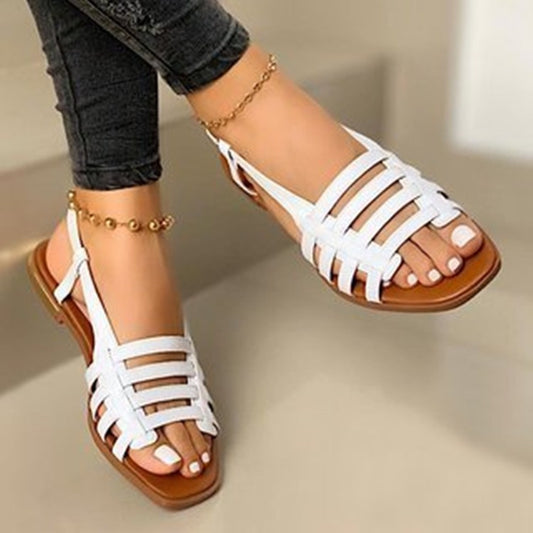 Woven Sand Roman Shoes -  shoe women - anassiri.com anassiri.com