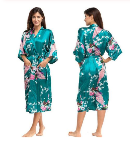 Satin Robes for Brides Wedding Robe Sleepwear Silk -   - anassiri.com anassiri.com