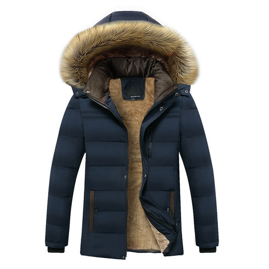 Men's Cotton-padded Jacket Plus Velvet Thick Cotton-padded Jacket Autumn And Winter -  Montant hommes - anassiri.com anassiri.com